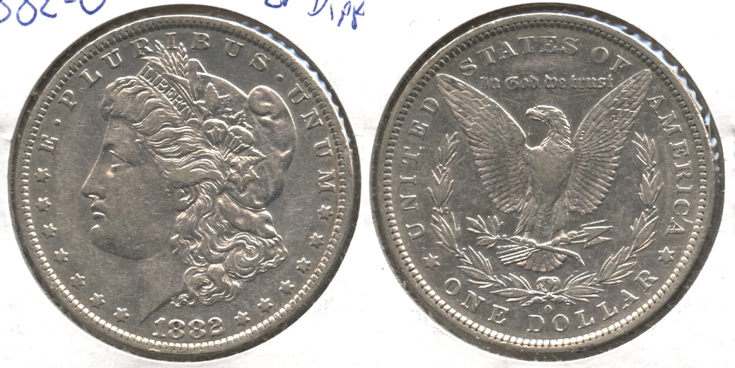 1882-O Morgan Silver Dollar EF-40 m Dipped