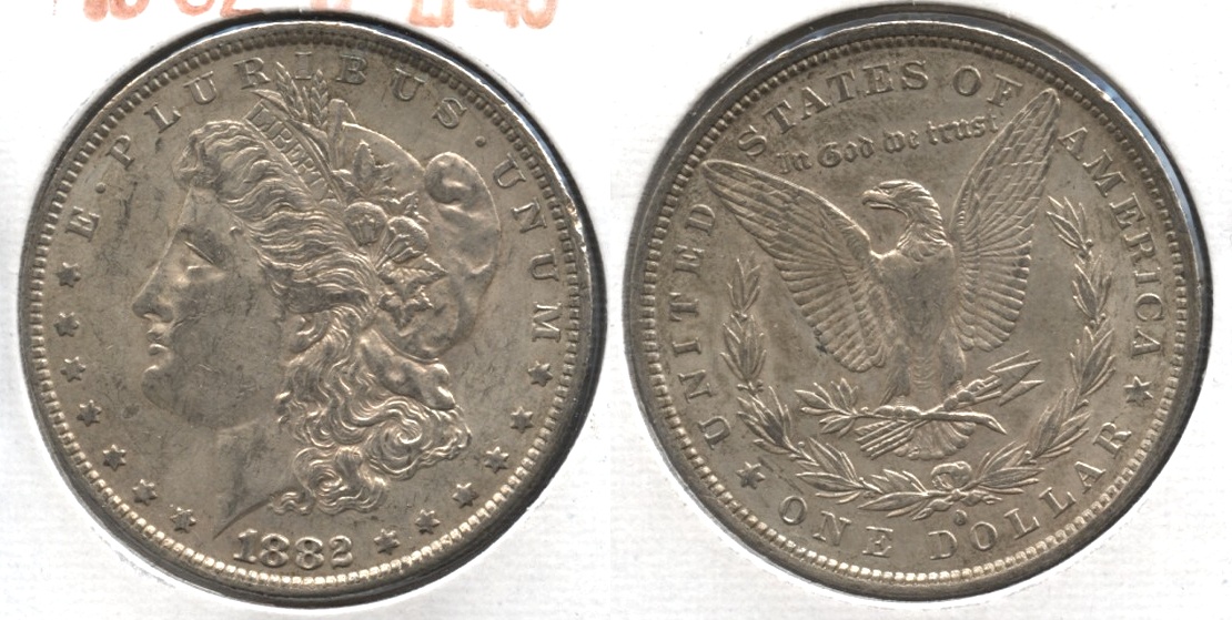1882-O Morgan Silver Dollar EF-40 #t