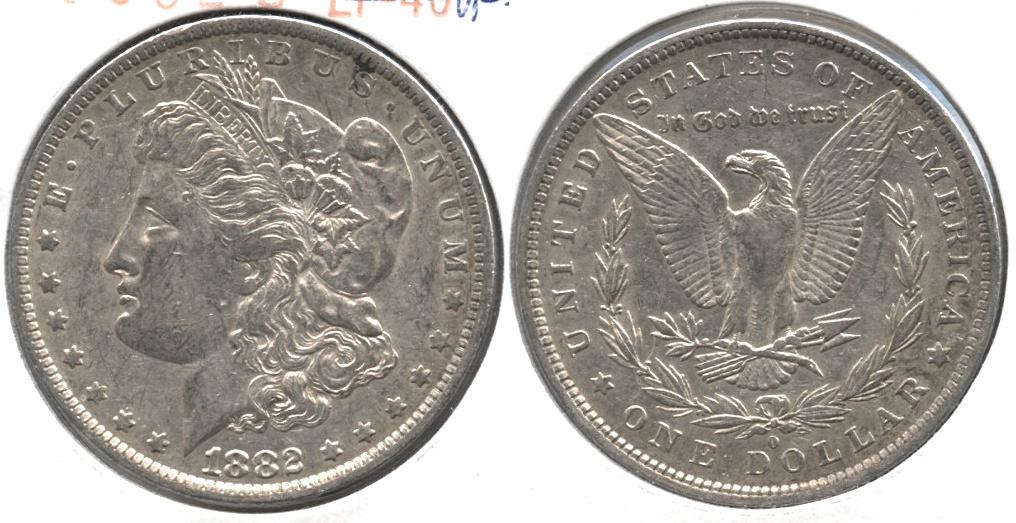 1882-O Morgan Silver Dollar VF-30 b