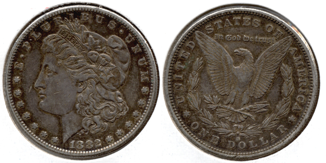 1882-S Morgan Silver Dollar EF-40 a