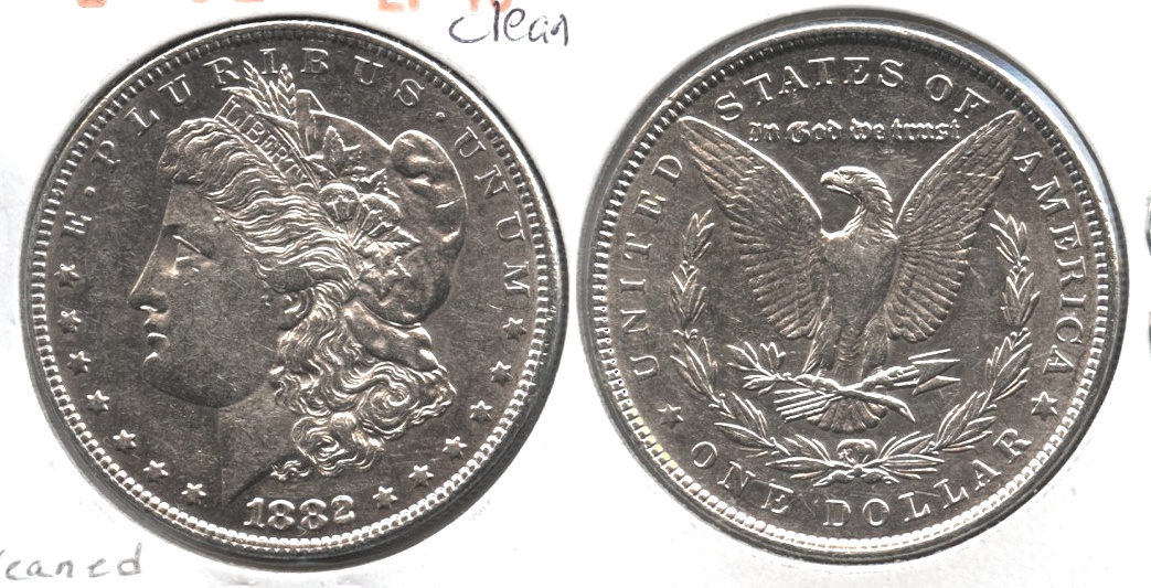 1882 Morgan Silver Dollar EF-40 #e Cleaned