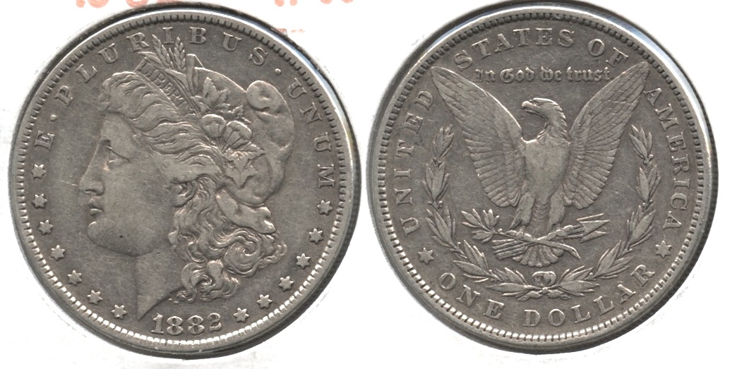 1882 Morgan Silver Dollar VF-30 b