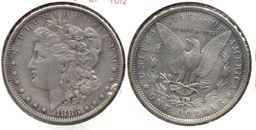 1883-O Morgan Silver Dollar EF-40 b Cleaned and Retoned