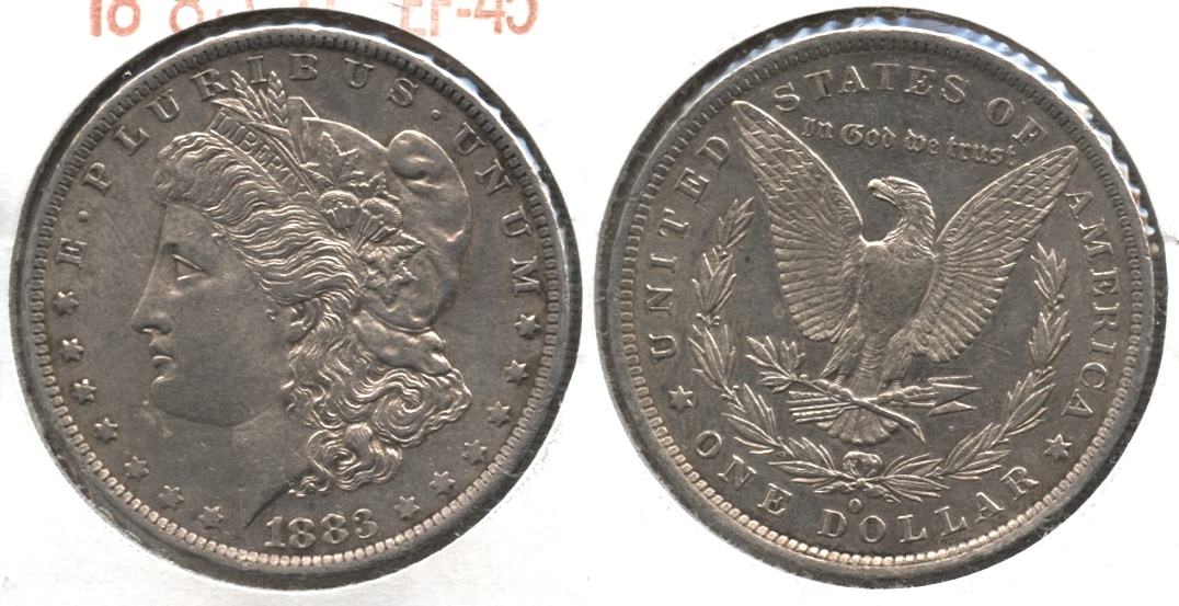 1883-O Morgan Silver Dollar EF-45 #f