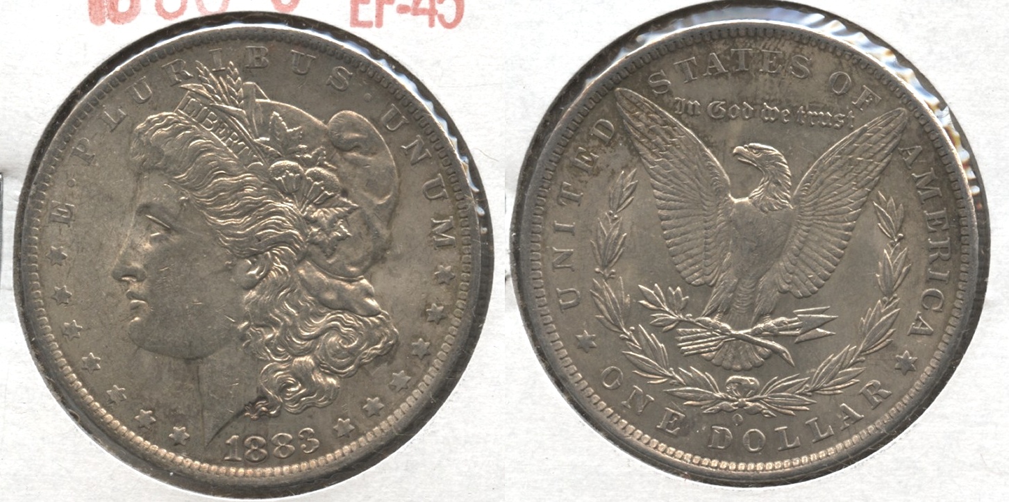1883-O Morgan Silver Dollar EF-45 #j
