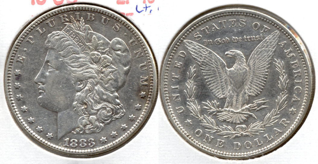 1883 Morgan Silver Dollar EF-40 g Lightly Cleaned