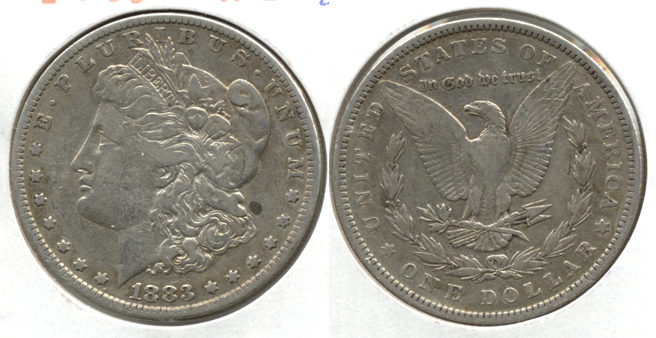 1883 Morgan Silver Dollar Fine-12 a Cleaned