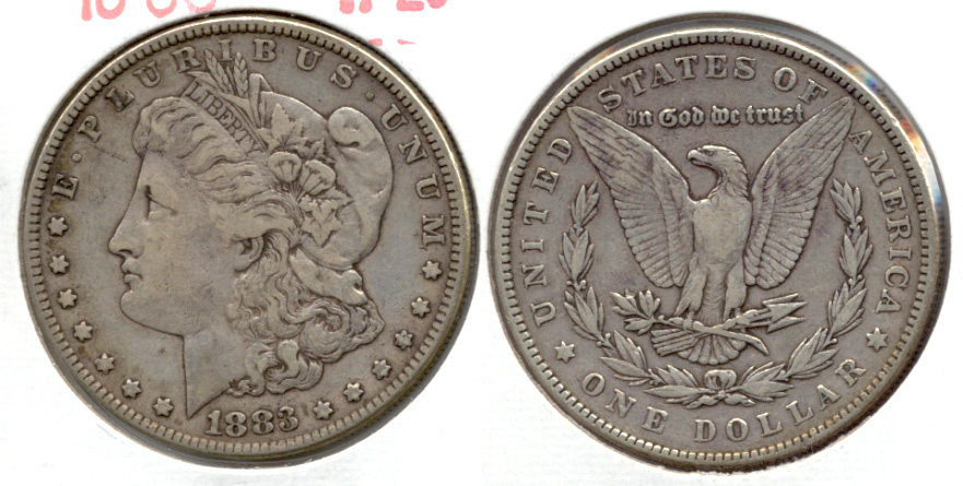 1883 Morgan Silver Dollar VF-20 b