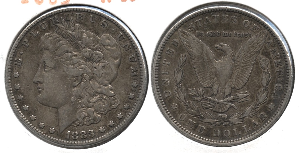 1883 Morgan Silver Dollar VF-30 d