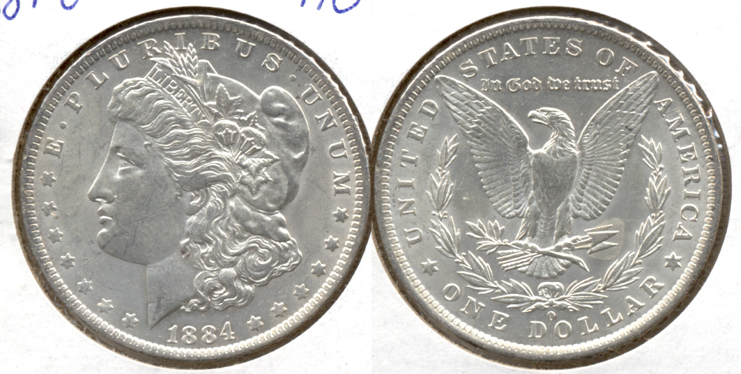 1884-O Morgan Silver Dollar AU-50 d