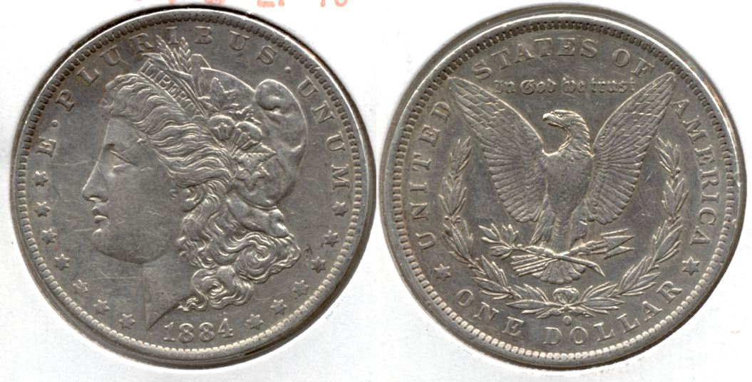 1884-O Morgan Silver Dollar EF-40 h