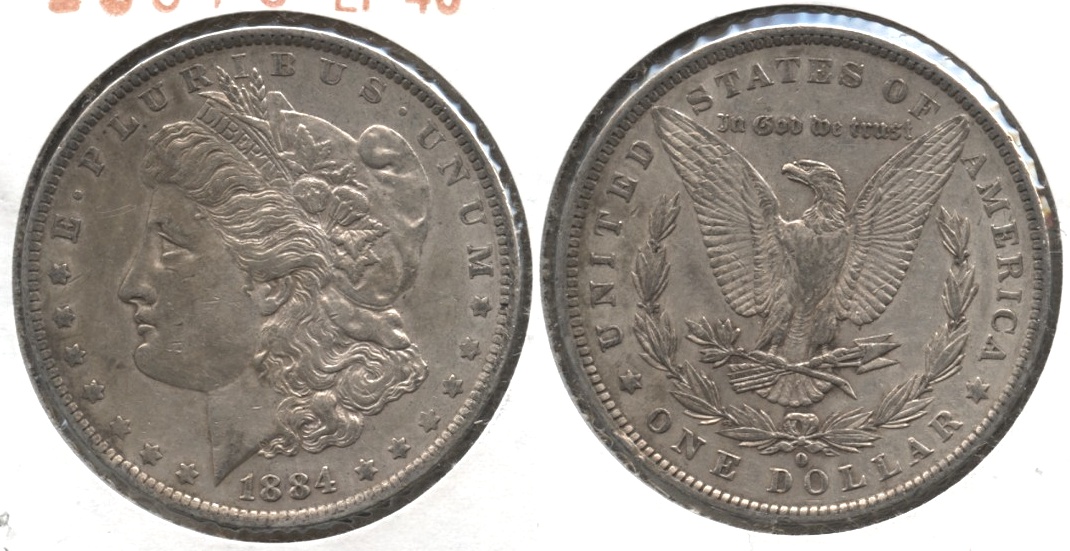 1884-O Morgan Silver Dollar EF-40 #j