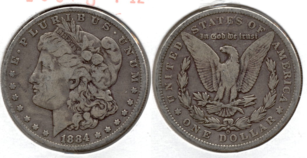 1884-O Morgan Silver Dollar Fine-12 a