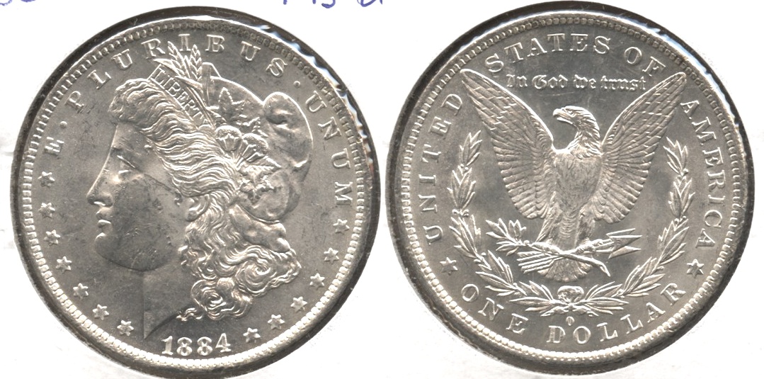 1884-O Morgan Silver Dollar MS-60 #g
