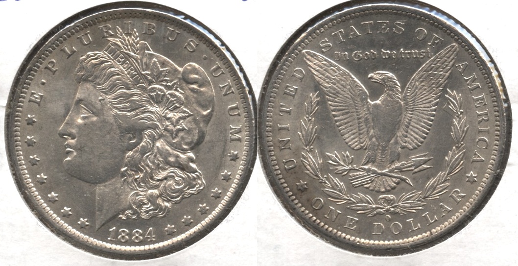 1884-O Morgan Silver Dollar MS-60 #k