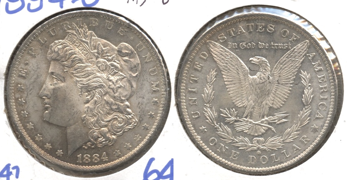 1884-O Morgan Silver Dollar MS-64 #d