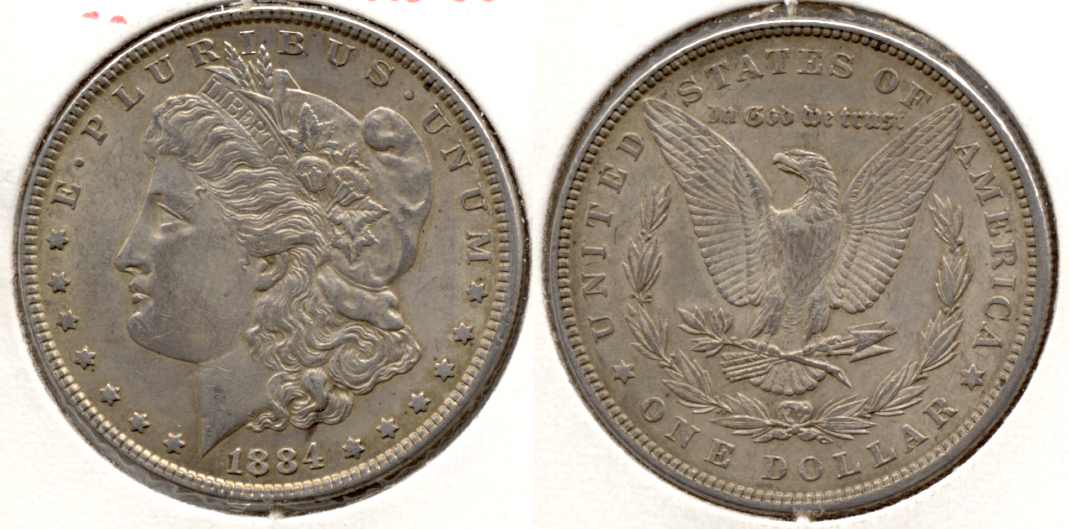 1884 Morgan Silver Dollar AU-50 b