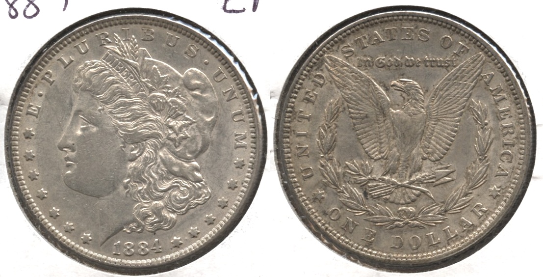 1884 Morgan Silver Dollar EF-40 #h