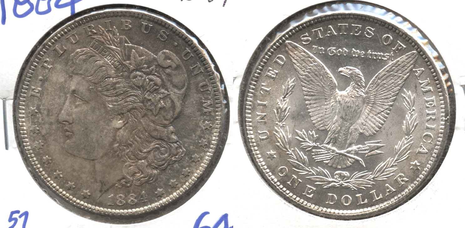 1884 Morgan Silver Dollar MS-64 #b