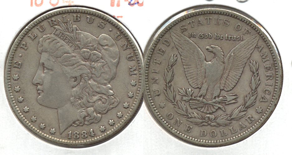 1884 Morgan Silver Dollar VF-20 b