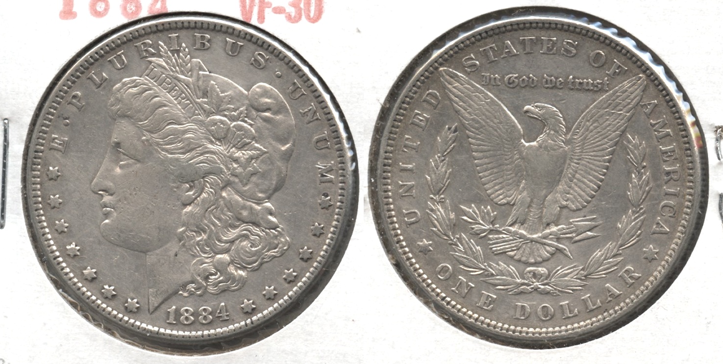 1884 Morgan Silver Dollar VF-30 #g