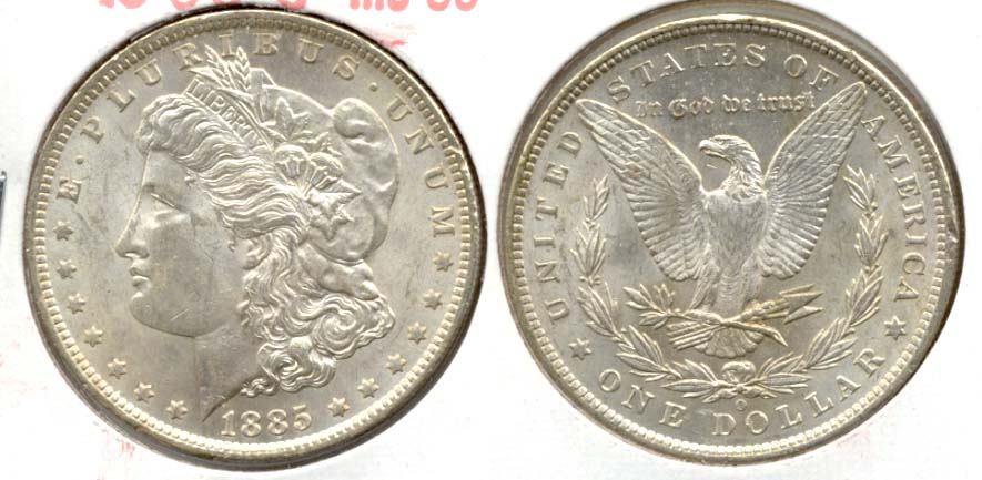 1885-O Morgan Silver Dollar MS-60 a
