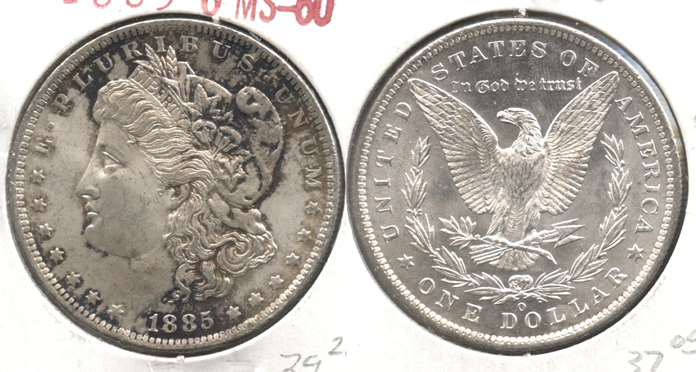 1885-O Morgan Silver Dollar MS-60 #f