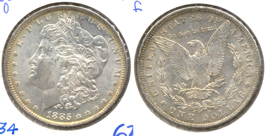 1885-O Morgan Silver Dollar MS-63 l
