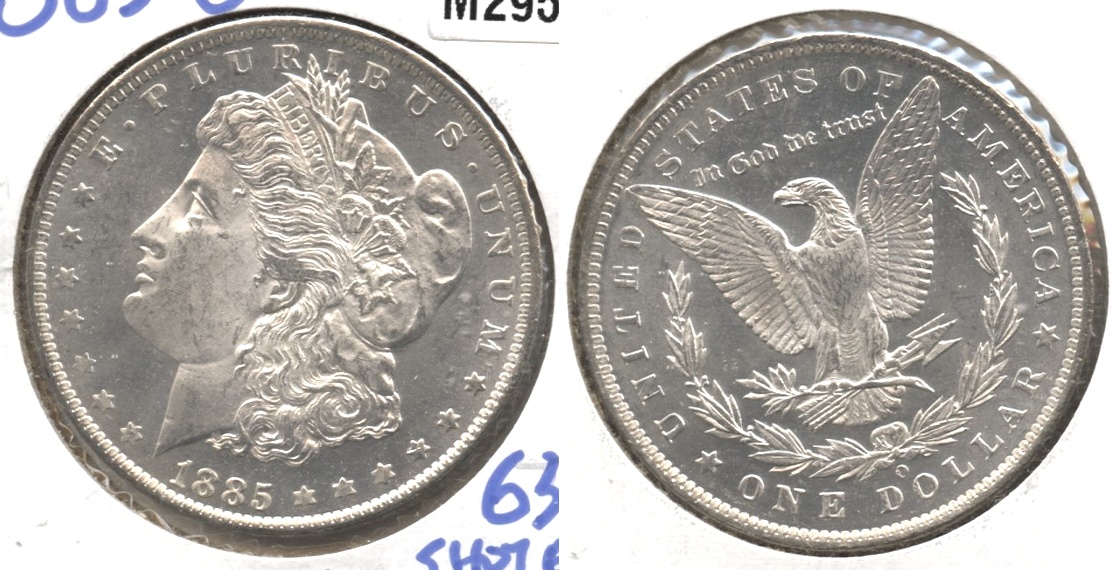 1885-O Morgan Silver Dollar MS-63 #r Prooflike