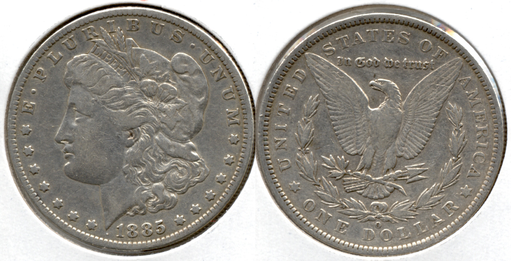 1885-O Morgan Silver Dollar VF-20 a