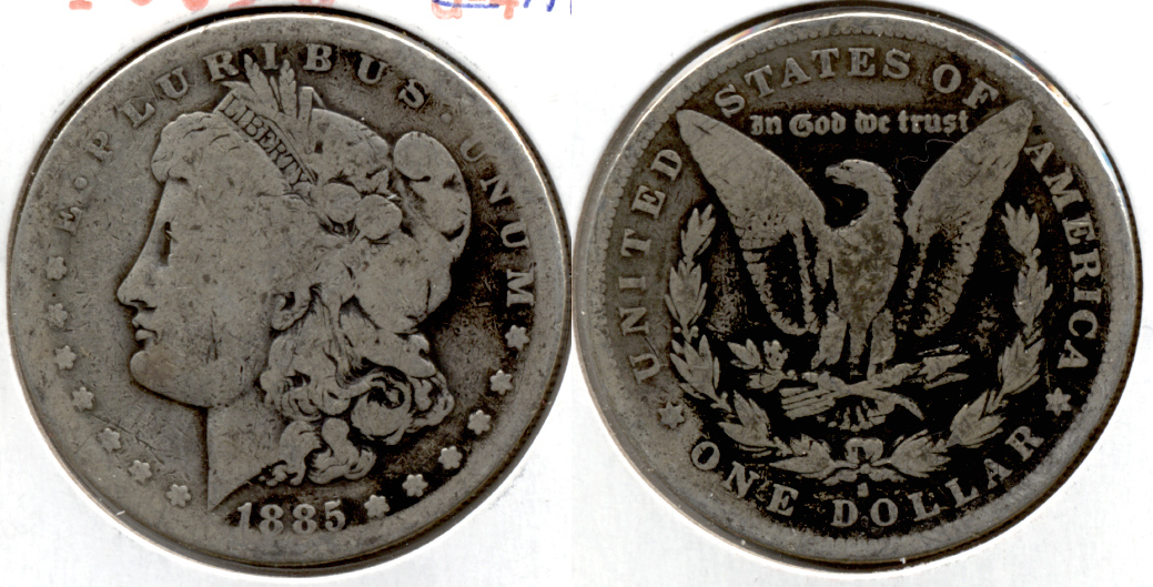 1885-S Morgan Silver Dollar AG-3