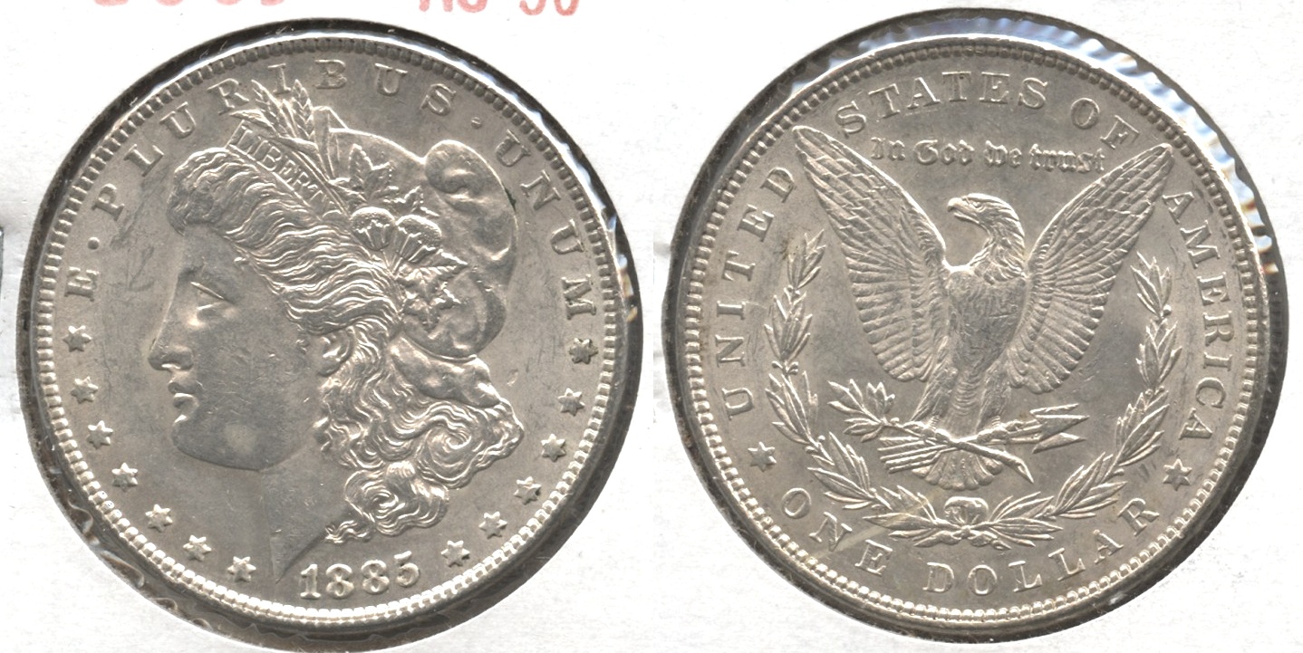 1885 Morgan Silver Dollar AU-50 #u