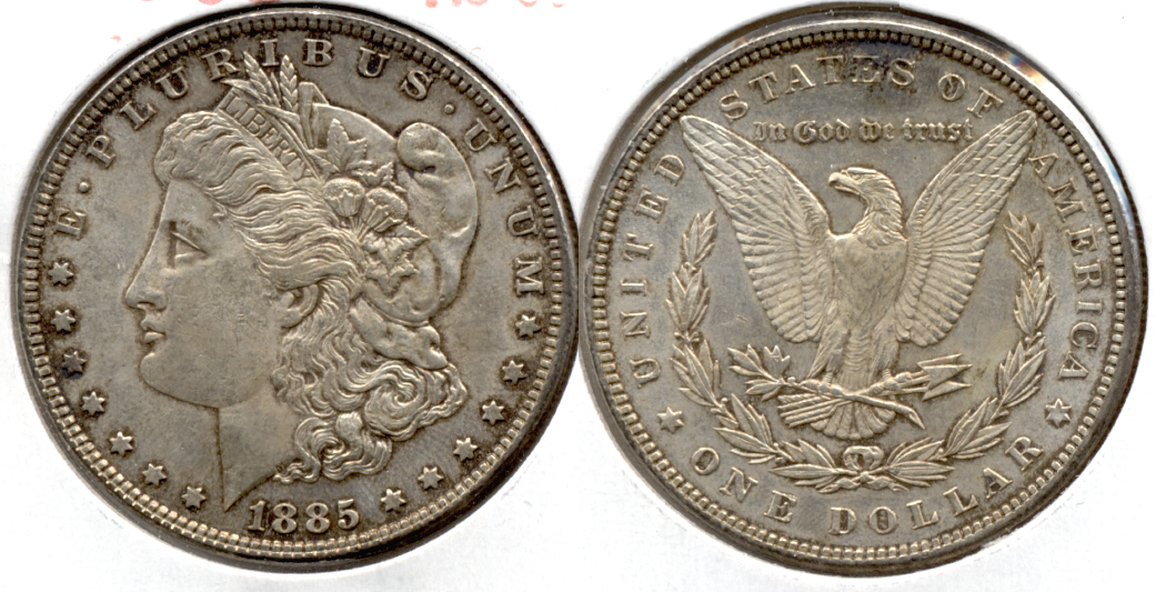 1885 Morgan Silver Dollar AU-55 a