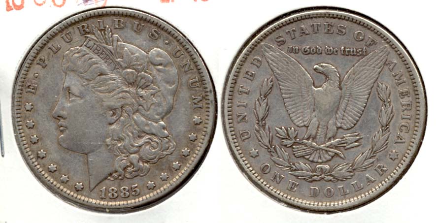 1885 Morgan Silver Dollar EF-40 d
