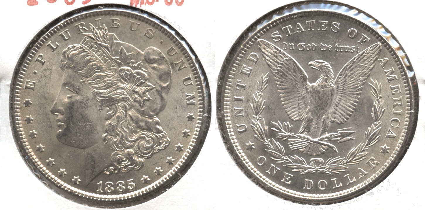 1885 Morgan Silver Dollar MS-60 #h