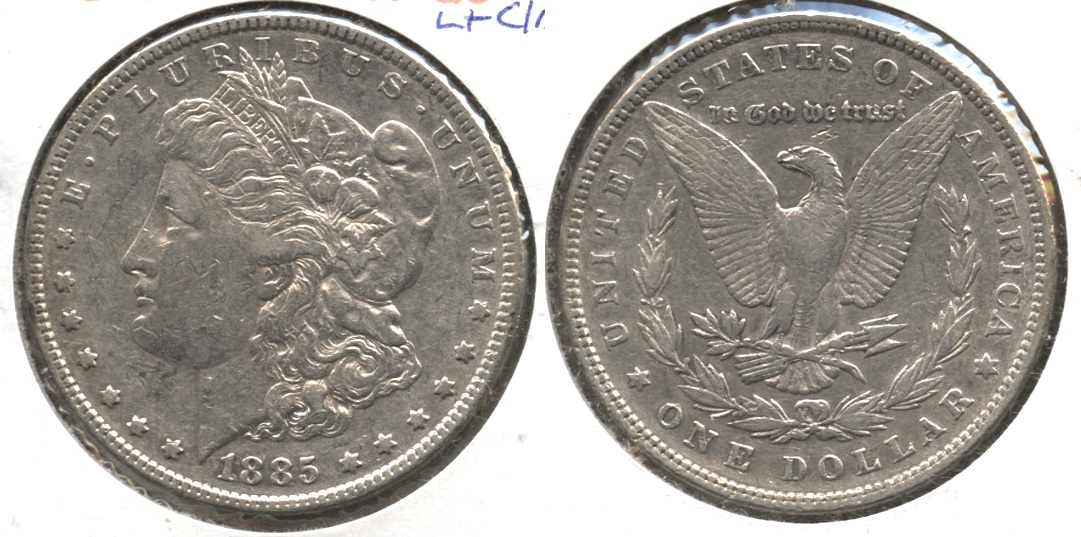 1885 Morgan Silver Dollar VF-20 #i Light Cleaning