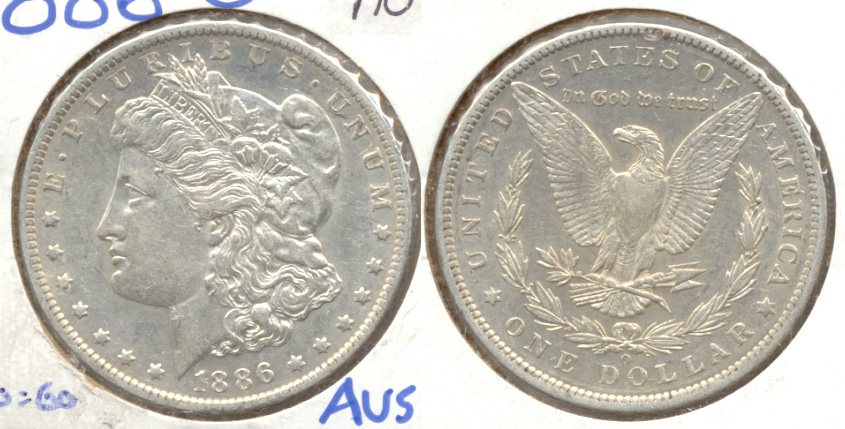 1886-O Morgan Silver Dollar AU-50