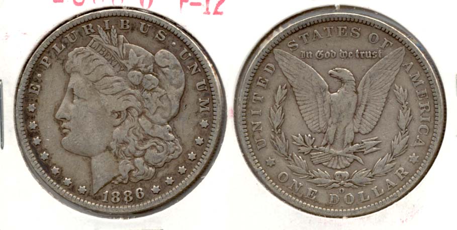 1886-O Morgan Silver Dollar Fine-12 a