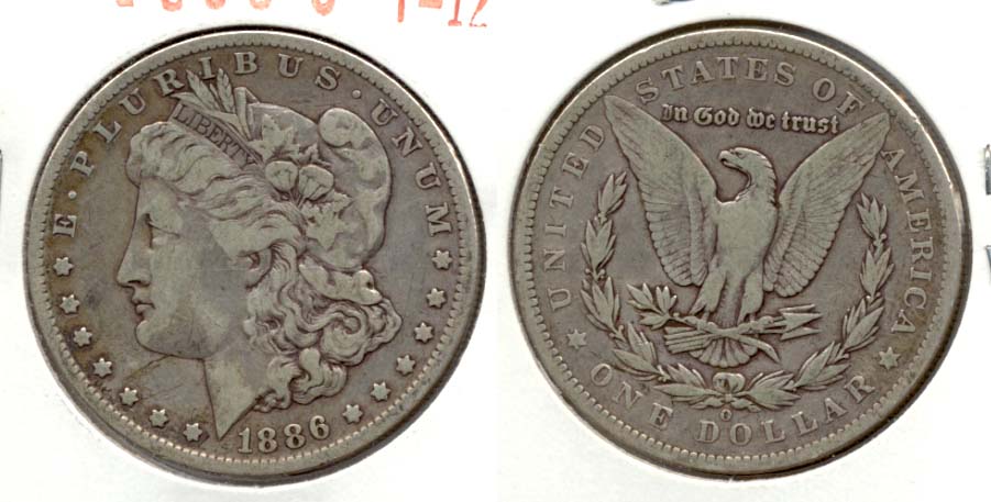 1886-O Morgan Silver Dollar Fine-12 c