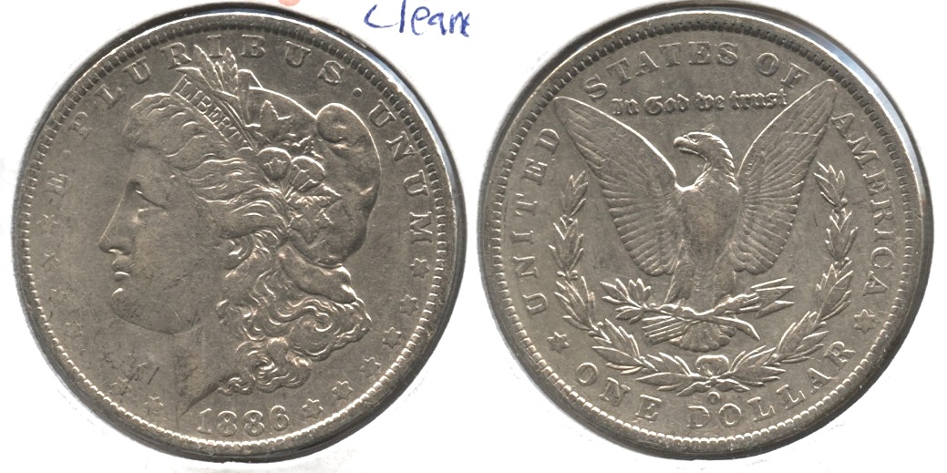 1886-O Morgan Silver Dollar VF-20 Cleaned