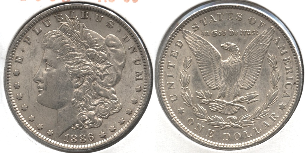 1886 Morgan Silver Dollar AU-50 #ab