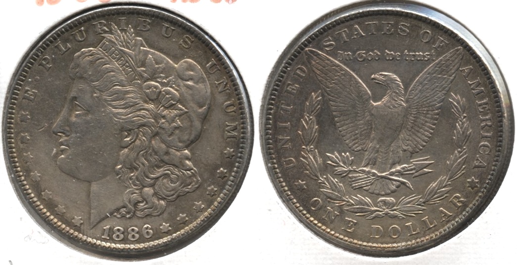 1886 Morgan Silver Dollar AU-50 #ad