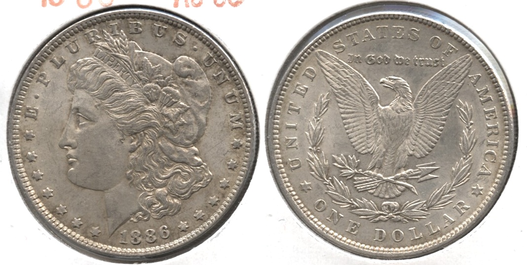 1886 Morgan Silver Dollar AU-50 #ae