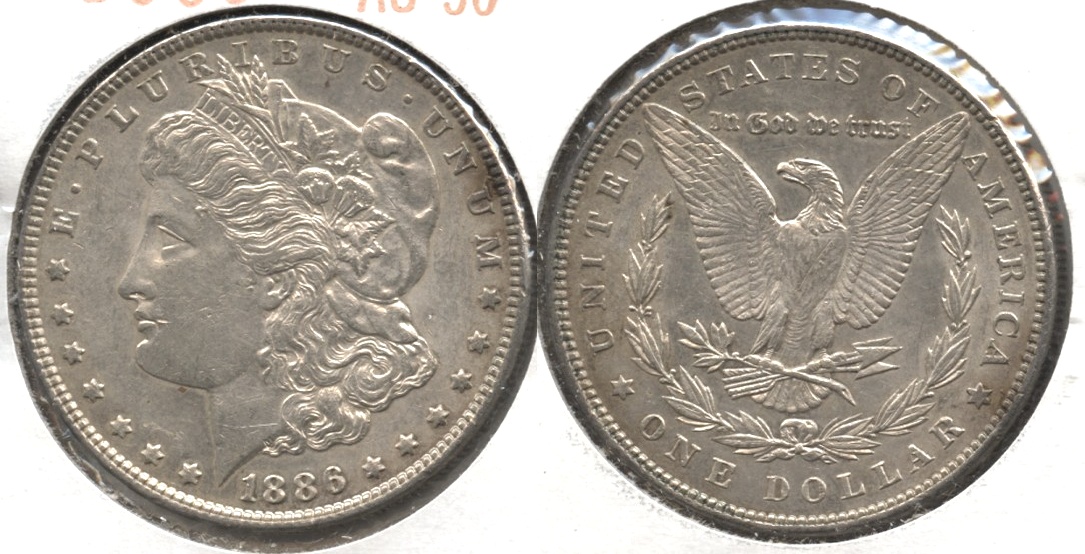 1886 Morgan Silver Dollar AU-50 #ai