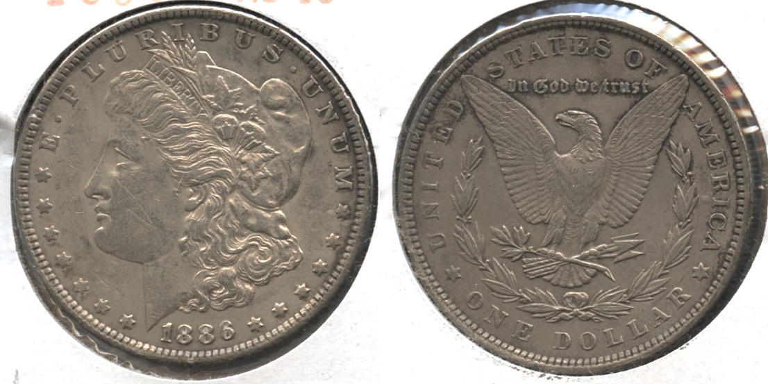 1886 Morgan Silver Dollar AU-50 #ak