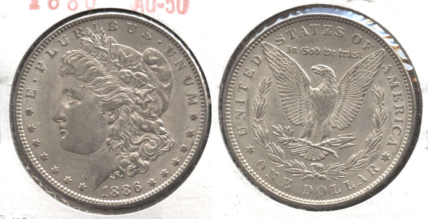 1886 Morgan Silver Dollar AU-50 #am