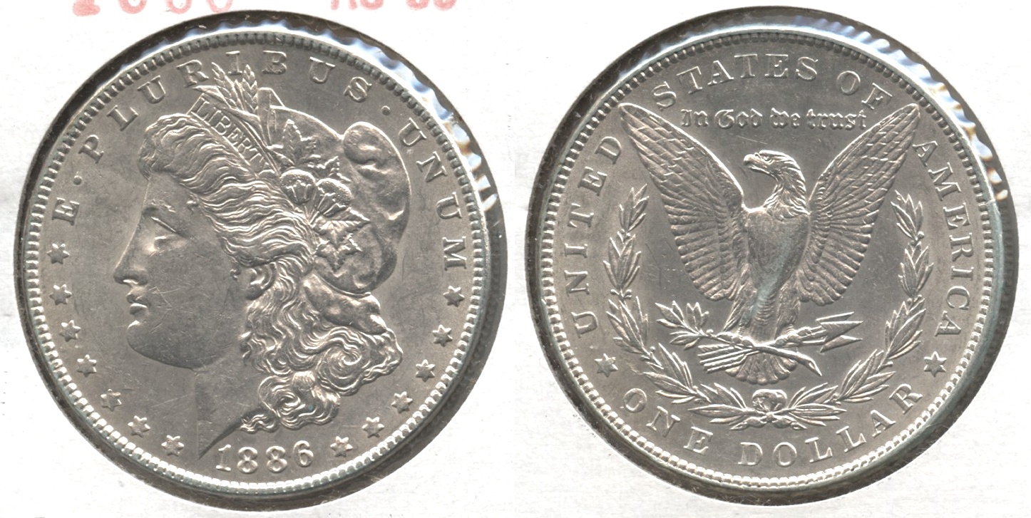 1886 Morgan Silver Dollar AU-50 #ap