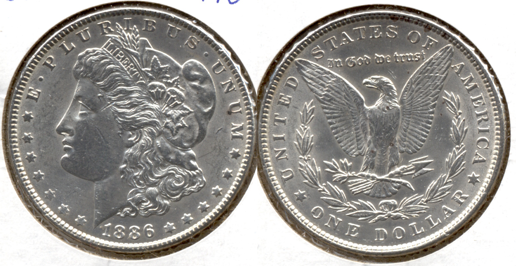 1886 Morgan Silver Dollar AU-50 r