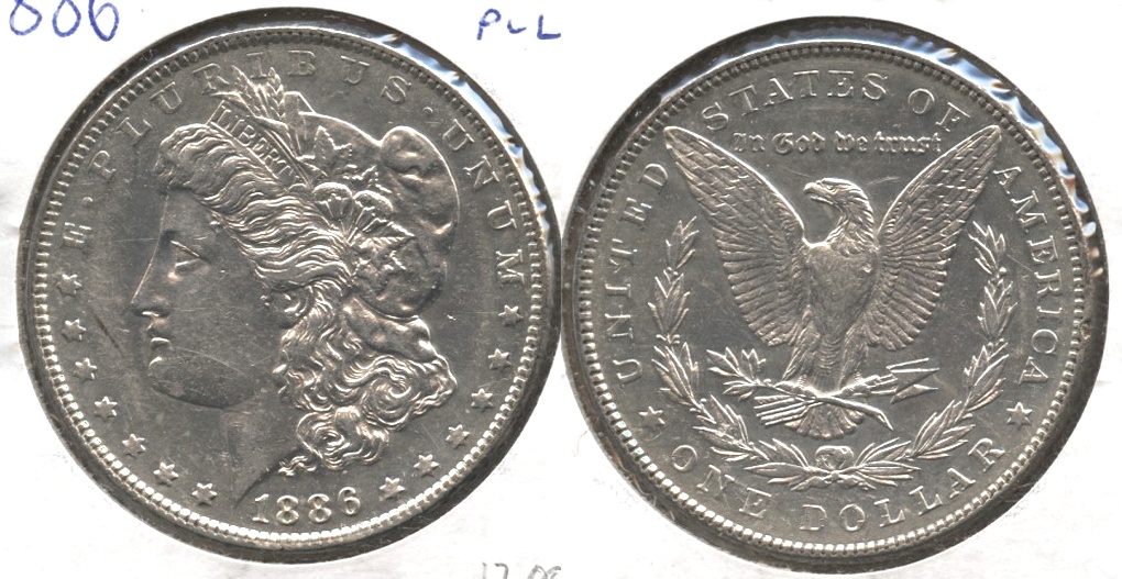 1886 Morgan Silver Dollar AU-50 t