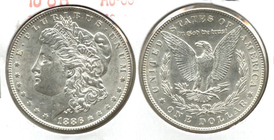 1886 Morgan Silver Dollar AU-55 e